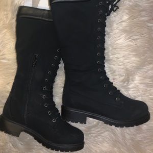 Black long boots